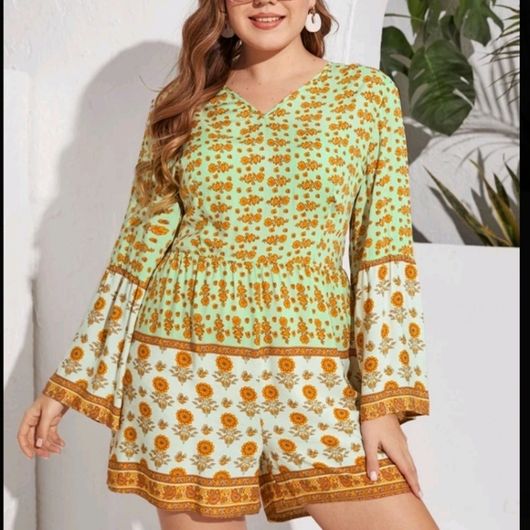 Plus Size Romper Boho Style Women's - Picture 5 of 12
